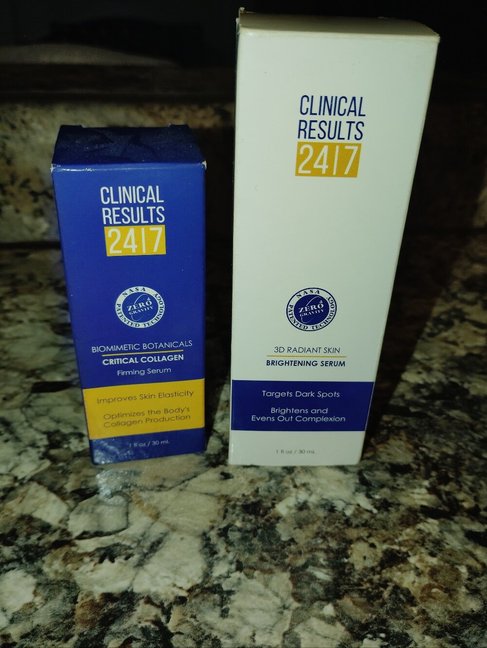 Clinical Results 24/7 Facial Serum Duo (1 fl oz / 30 mL each)Both products .New